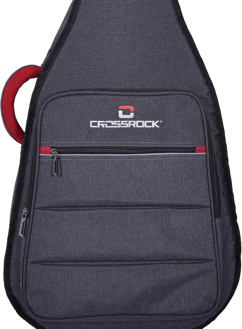 Crossrock CRSG107C Full Size Classical Guitar Bag, 10mm Padding, Backpack Available，Dark Grey (CRSG107CGR) - Image 2